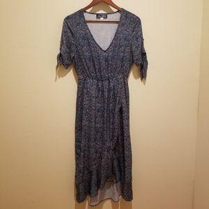 NWOT Floral faux wrap dress